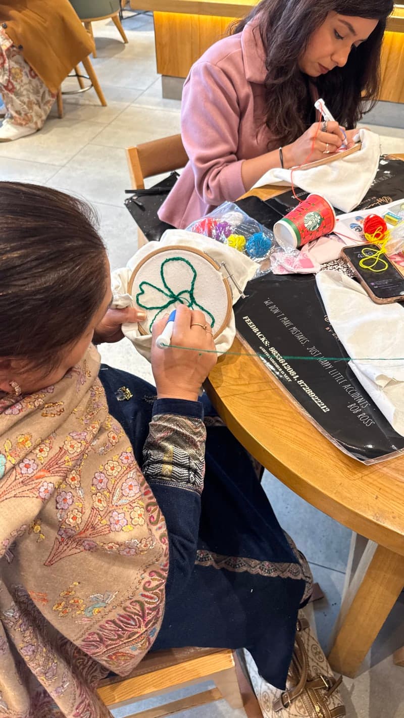 A beautiful moment captured during our creative sessions.