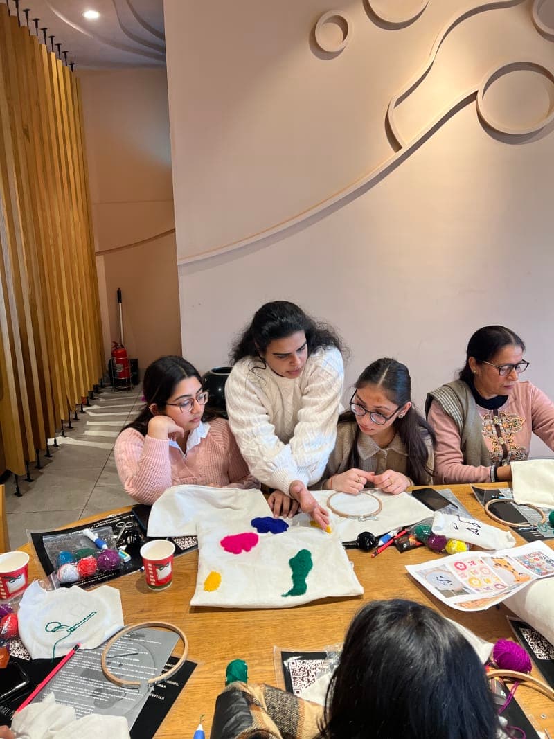 A beautiful moment captured during our creative sessions.