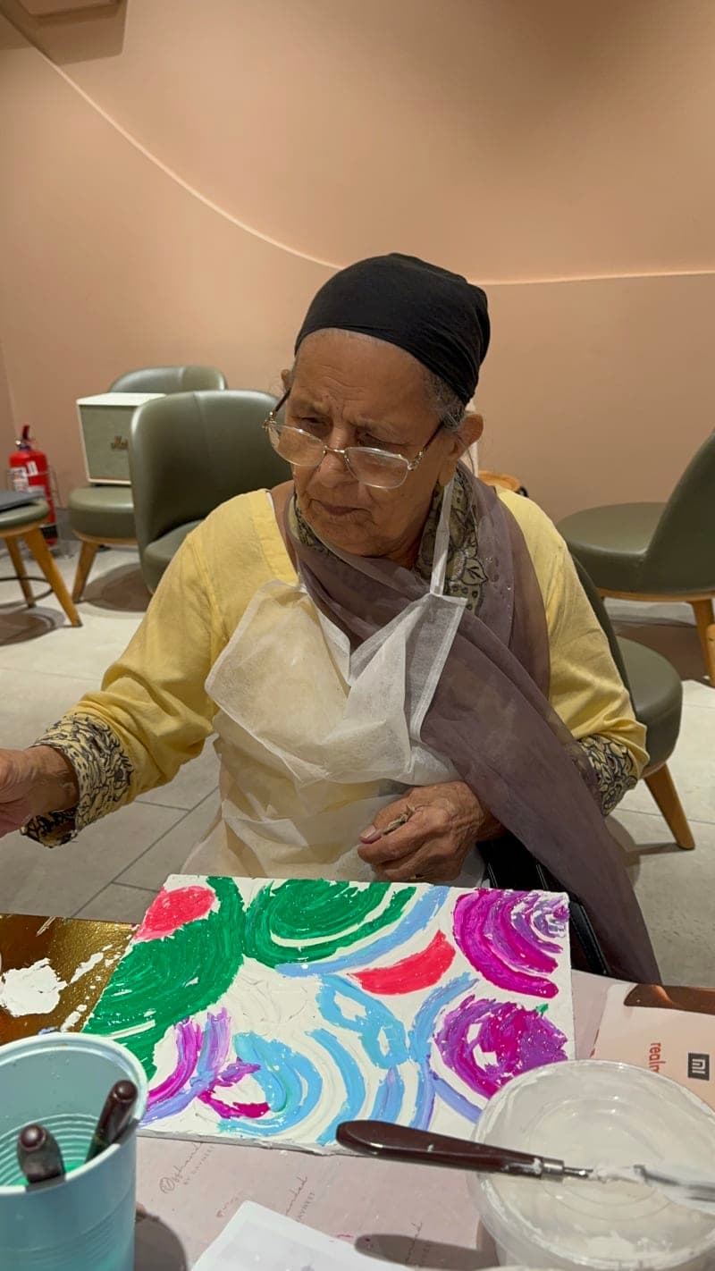 A beautiful moment captured during our creative sessions.