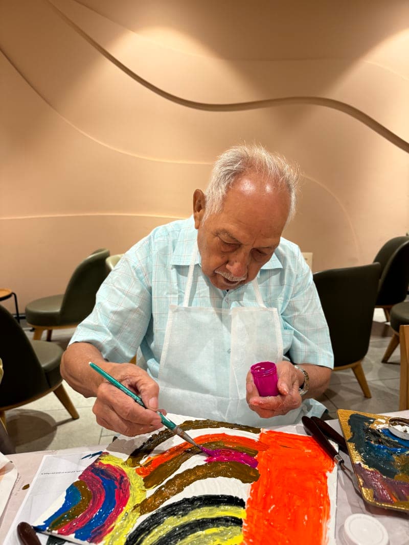 A beautiful moment captured during our creative sessions.