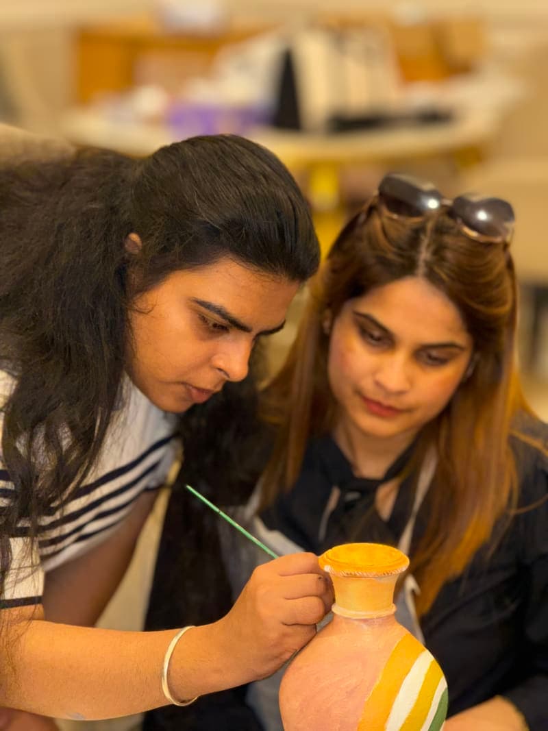 A beautiful moment captured during our creative sessions.