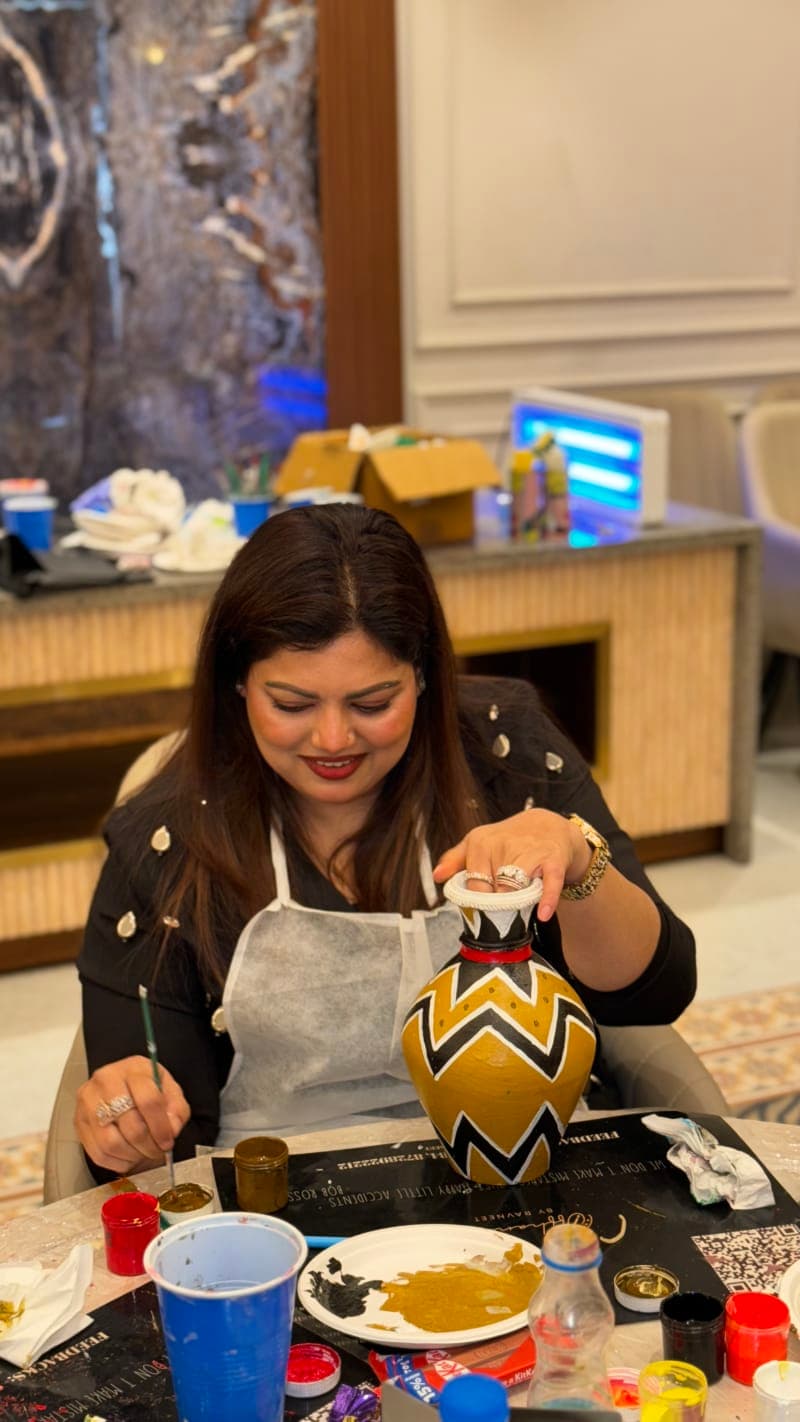 A beautiful moment captured during our creative sessions.